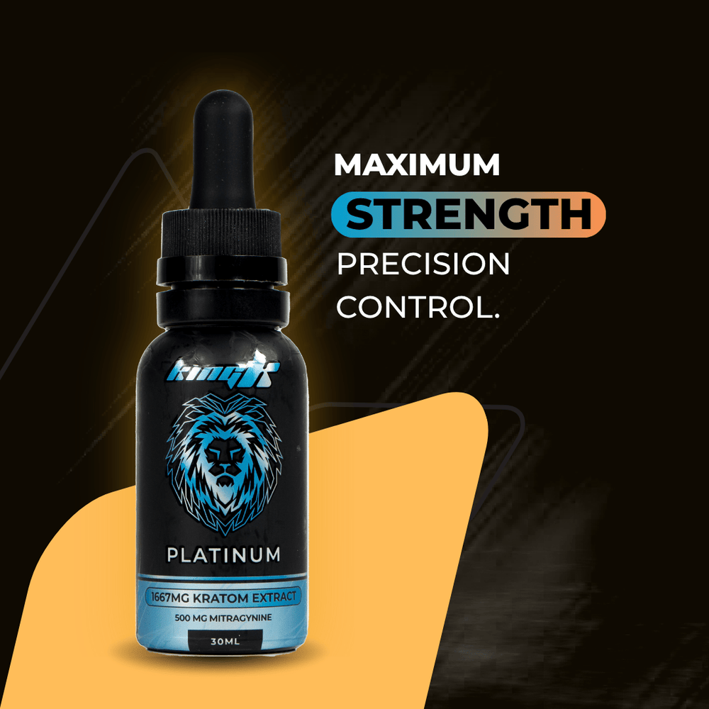 King K Platinum liquid kratom extract shot bottle